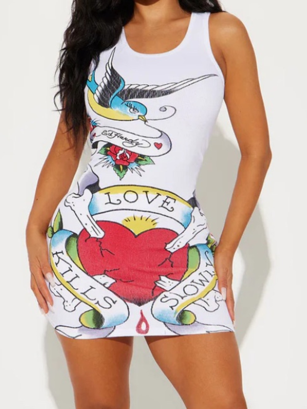 Ed Hardy Retro Flash Tank Dress